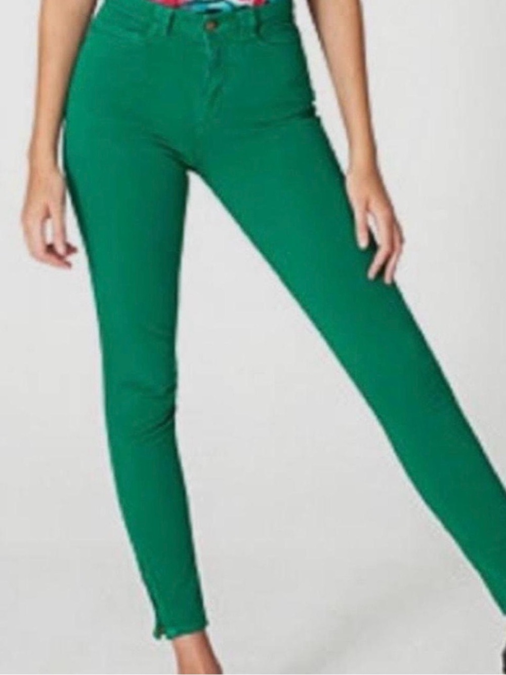 Lauren Conrad EUC Kelley Green Stretch Ankle Jeans